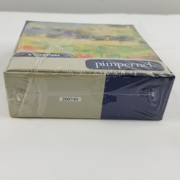 - Pimpernel set of 6 coasters impressionist Flowers - Picture 5 of 5